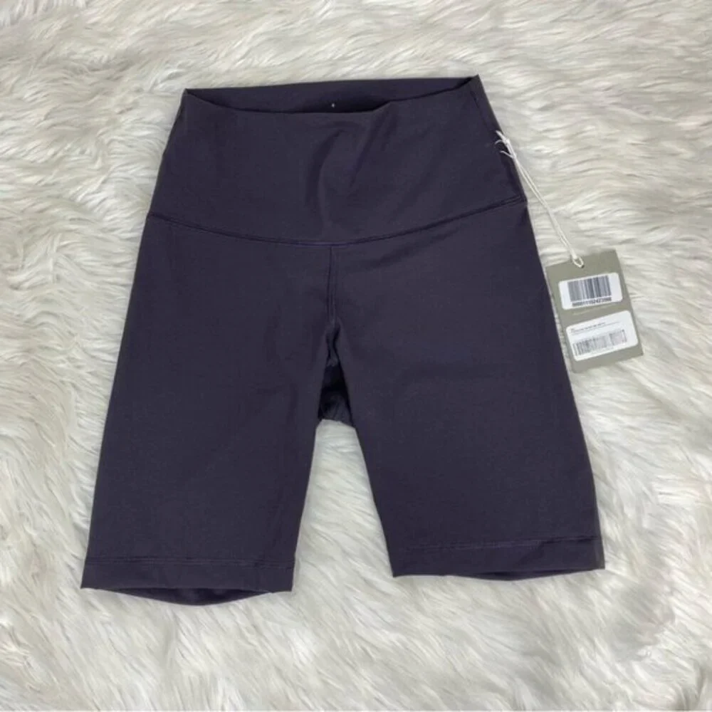 Everlane Perform Bike Short Mid Rise Grey Recycled Nylon Womens‎ Size S NEW